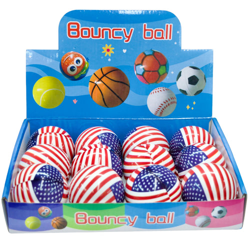 12 PC USA Flag Bouncing Balls