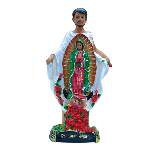 St. Juan Diego with Virgen de Guadalupe Catholic Statue – Religious Devotional Figurine